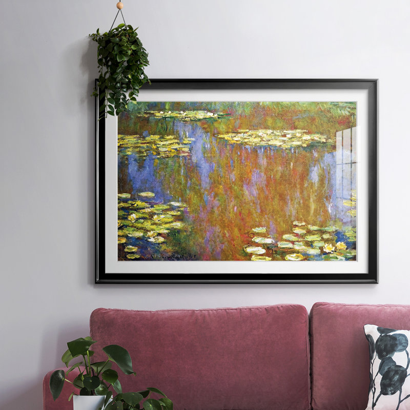 Les Nymphéas, 1905 03, reproduction d'art encadrée, Noir, H 19 po x l 27 po x P 1,5 po