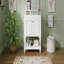 Meuble-lavabo simple 30 po avec pieds tournés et plateau en céramique - blanc-611390901