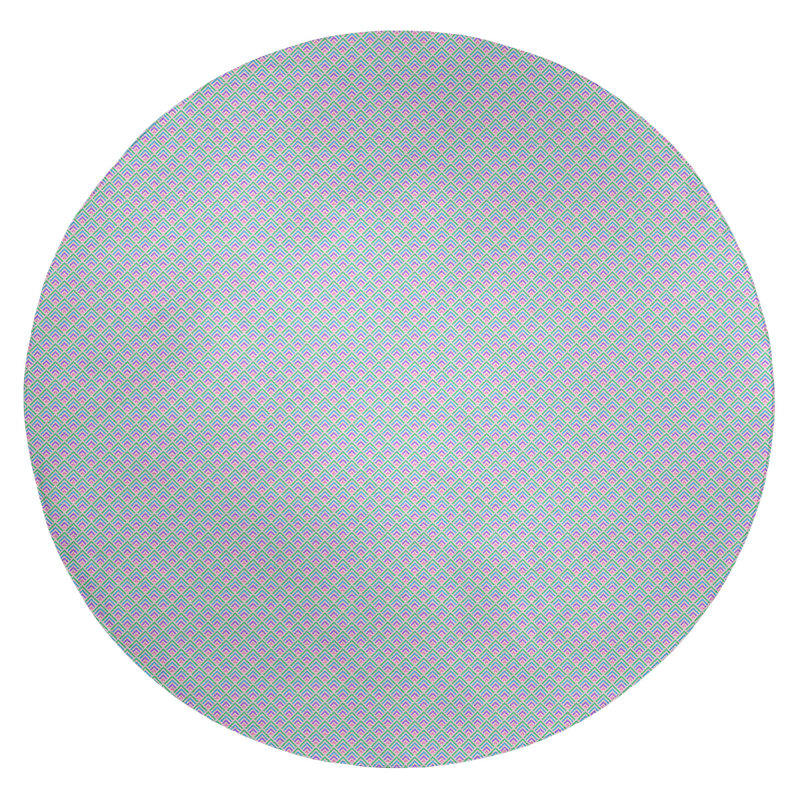 Chenille Geometric Indoor Rug, Round 5'