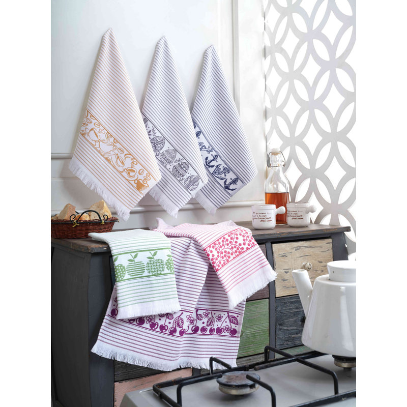 Premium 6-Piece Wash Towel Set, 100% Cotton, 15.7 x 23.6 inches | Soft & Absorbent, 290 g/m² | Machine Washable, Colorful Assortment: White, Dark Blue, Grey, Pink, Purple, Green, Yellow | Ideal for Bath & Spa