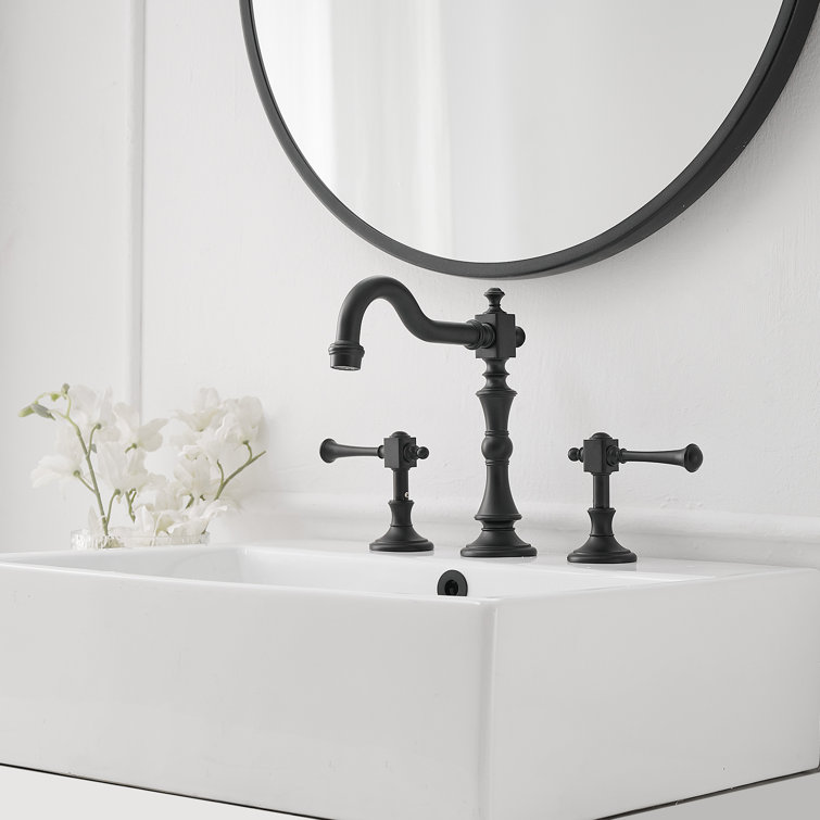 Widespread 2-handle Bathroom Faucet with Drain Assembly