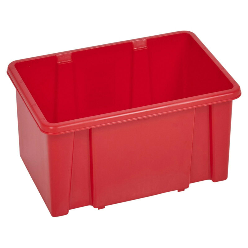 Symple Stuff Plastic Decorative Bin, Red