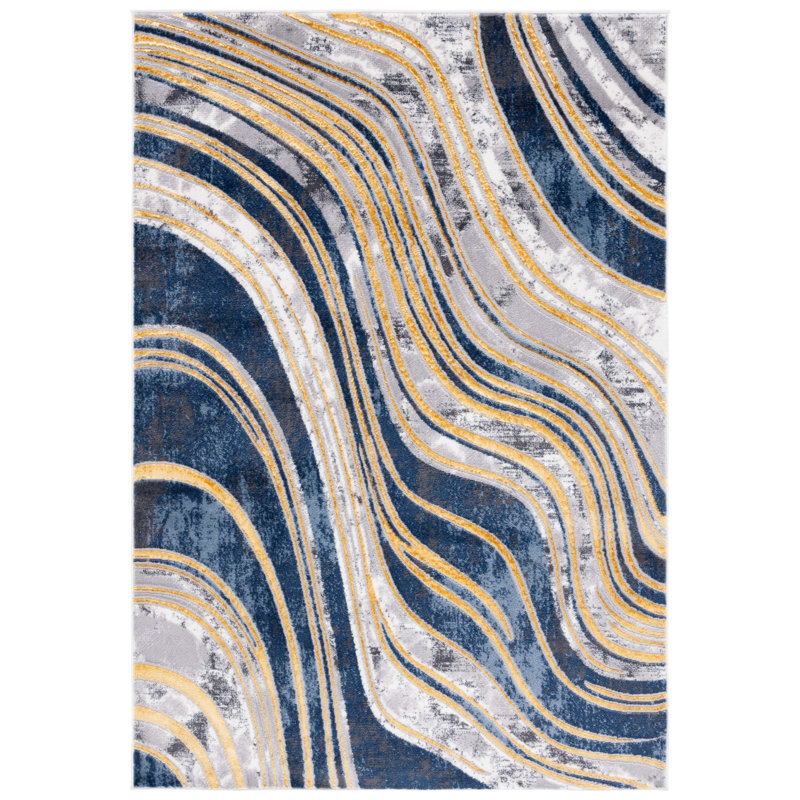 Tapis abstrait Lyli Performance Performance, Carré 6 pi 7 po