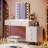 Modern White Vanity Desk with 5 Drawers (Only Table)