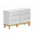 Arneisha 47.2'' W Modern White 6-Drawer Dresser