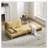 Chenille Upholstered Convertible Chair-1369939315