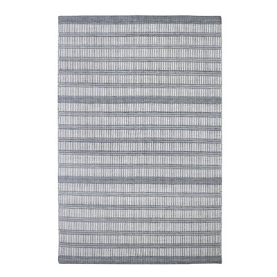 Pebble Striped Area Rug in Blue Gray