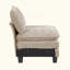 Causeuse de style moderne, moelleux, tissu d'ameublement en chenille, tissu de salon contemporain, 1 pièce, contreplaqué durable-121069120