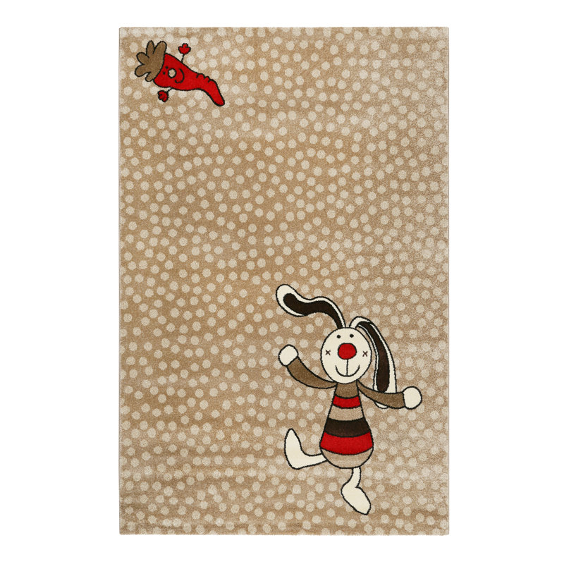 Rainbow Rabbit Hand Woven Area Rug, Rectangular 80 x 150cm