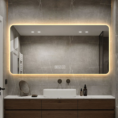 Miroir de salle de bain avec éclairage à DEL