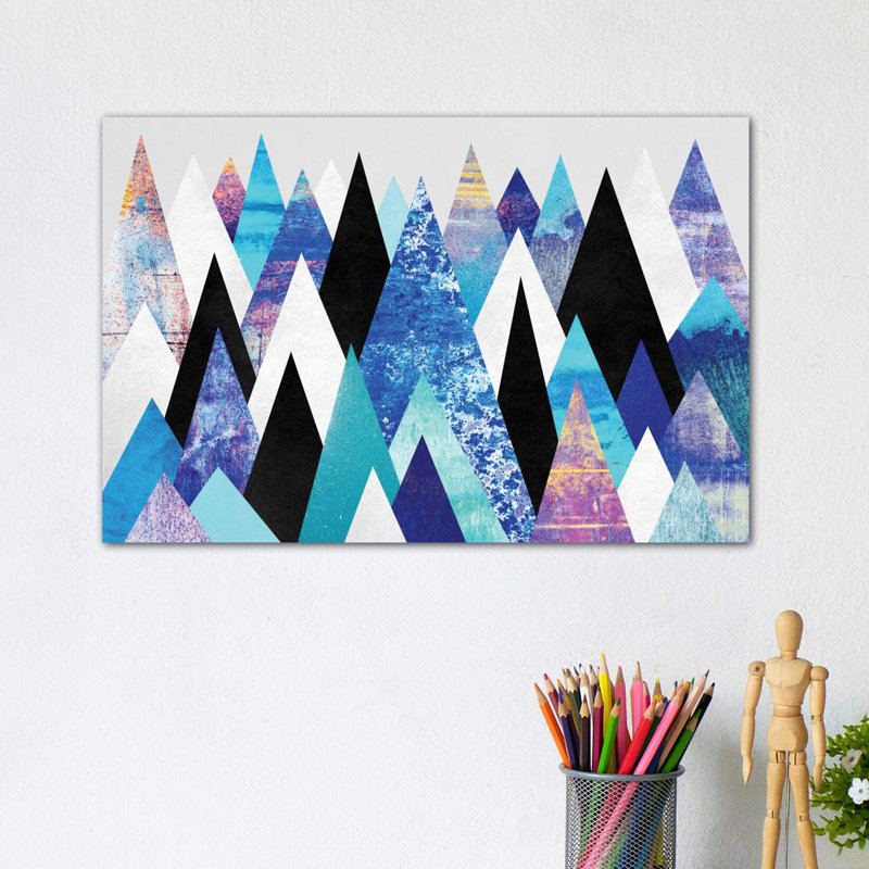 Peaks by Elisabeth Fredriksson - Print on Canvas, 20.32 cm H x 30.48 cm W, No Frame