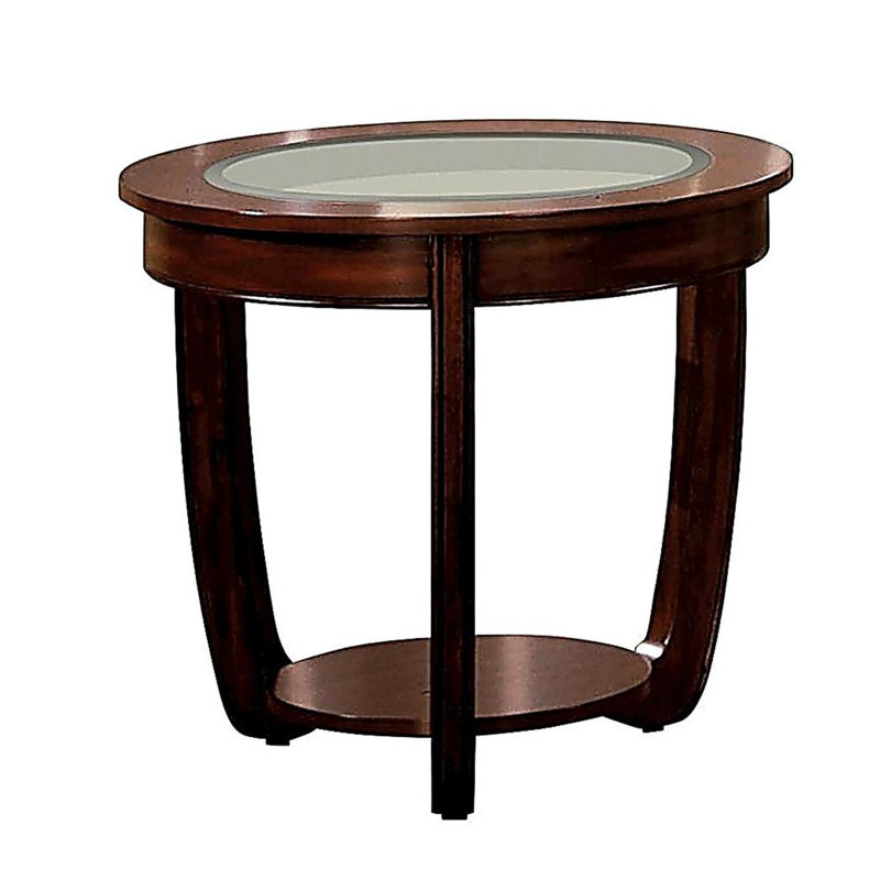 Table de bout cerisier foncé 1 pièce