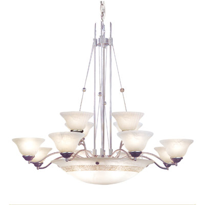 Lustre classique/traditionnel 15 lumières ombré
