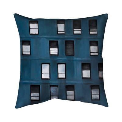 Urban Building Contemporary Poly Twill Throw Pillow - Home Decor