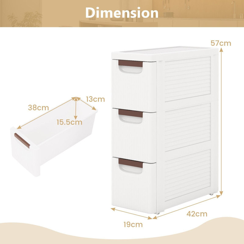 3 Drawer Storage Drawer