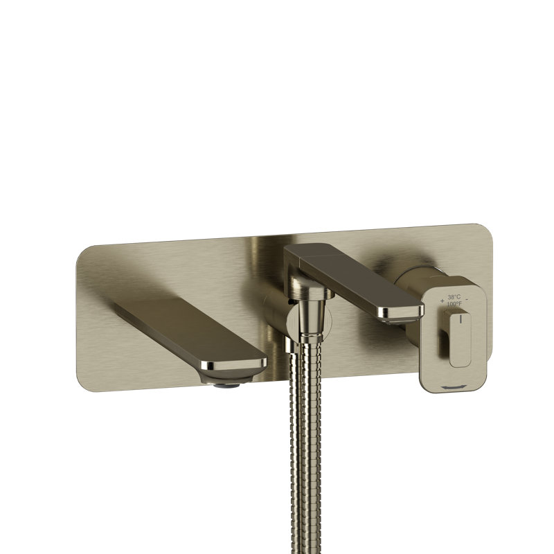 Equinox Wall Mount Tub Filler Trim, Brushed Nickel