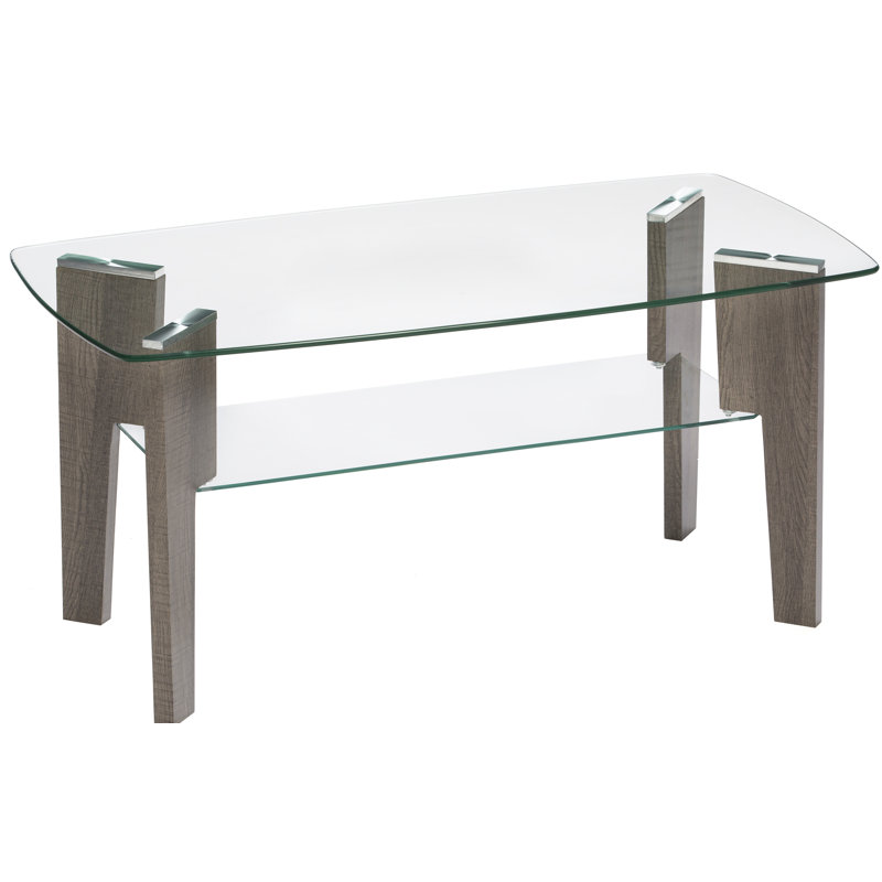 Table basse avec rangement Armendariz, H 18 po x l 41,4 po x P 25,5 po
