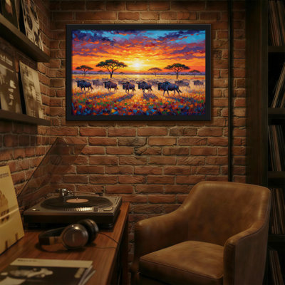 Paysage et nature coucher de soleil Savanna