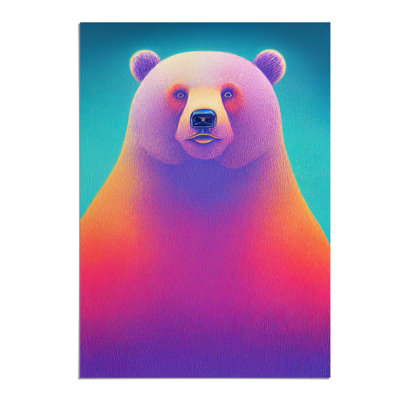 Colourful Bear - Wall Art