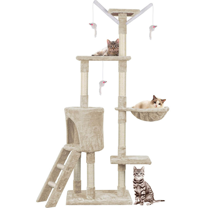 145cm H Cat Tree, Beige