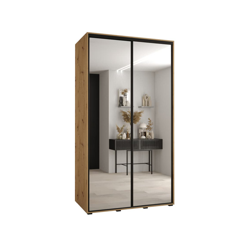 Callisa 2 Door Manufactured Wood Wardrobe, Oak Artisan