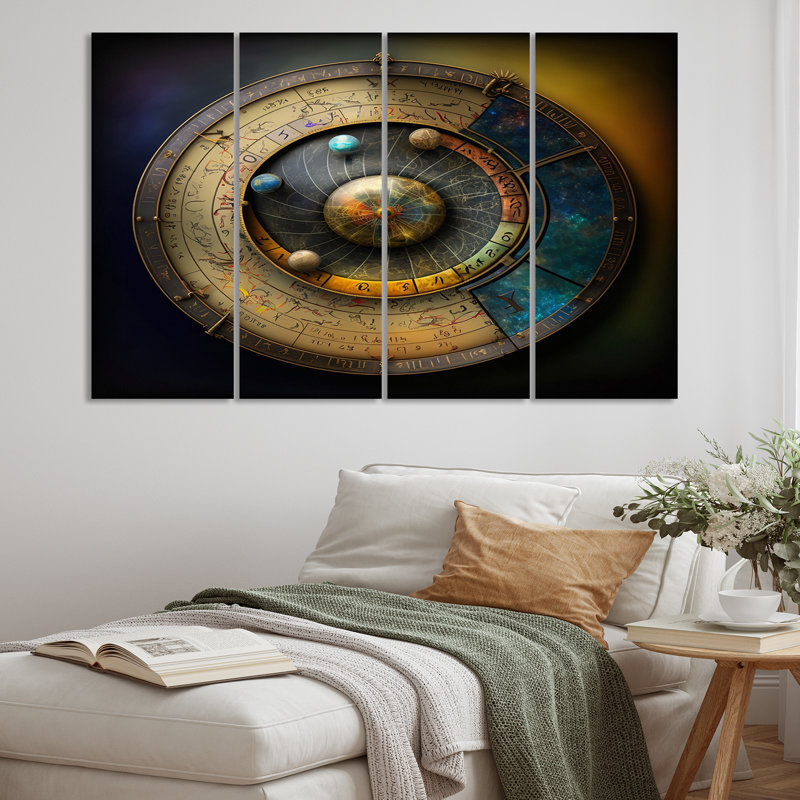 «Calculating The Universe Cosmic Cartographie I» sur toile, reproduction de 4 pièces