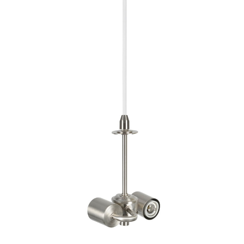 Alberto 2 - Light Satin Nickel Unique/Statement Pendant, Black, 11.5" H x 18" W x 17" D