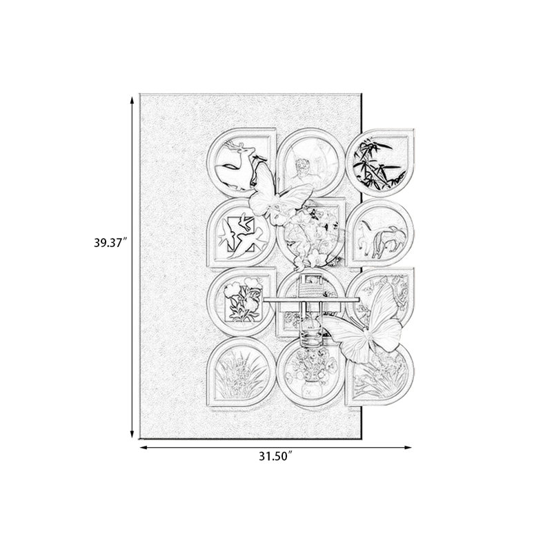 Art mural brun Brownstone, H 39,37 po x l 31,5 po