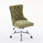 Chaise de bureau confortable et moderne en chenille avec base ajustable en chrome