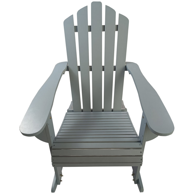 Chaise d'extérieur inclinable en bois gris - Confortable pour les loisirs., Gris