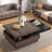 Mohite Modern Square Coffee Table with Rotatable Top, Two Colors Matching and 1 Hidden Storage Space-319303647
