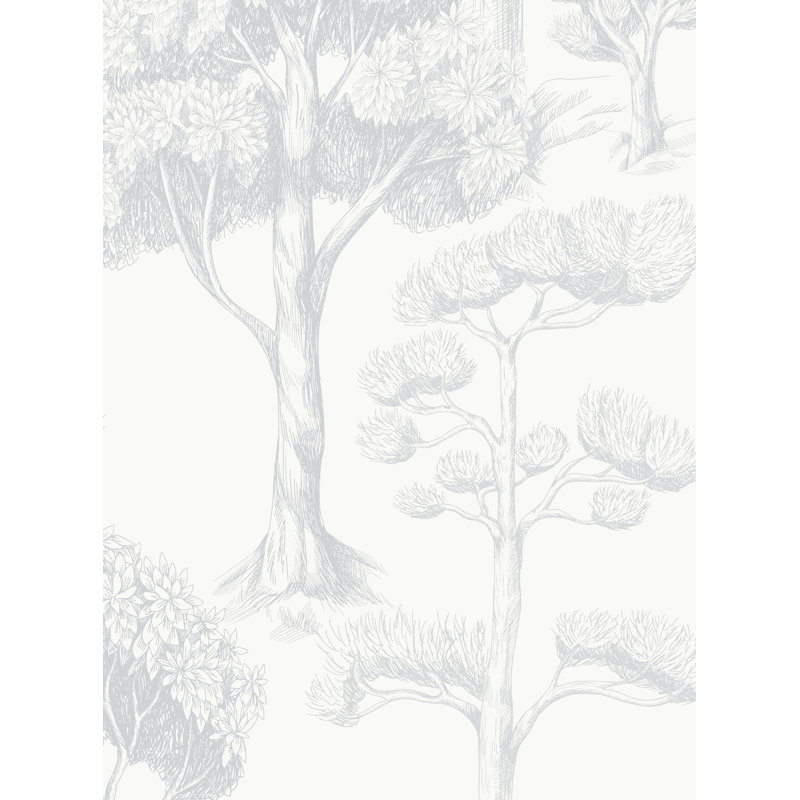 Rouleau de papier peint autocollant pour grand arbre, L 2 pi x H 18 pi, Gris