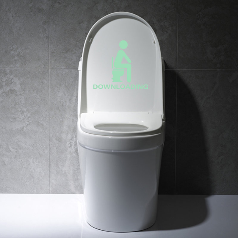Toilet Glow in Dark Wall Sticker Set