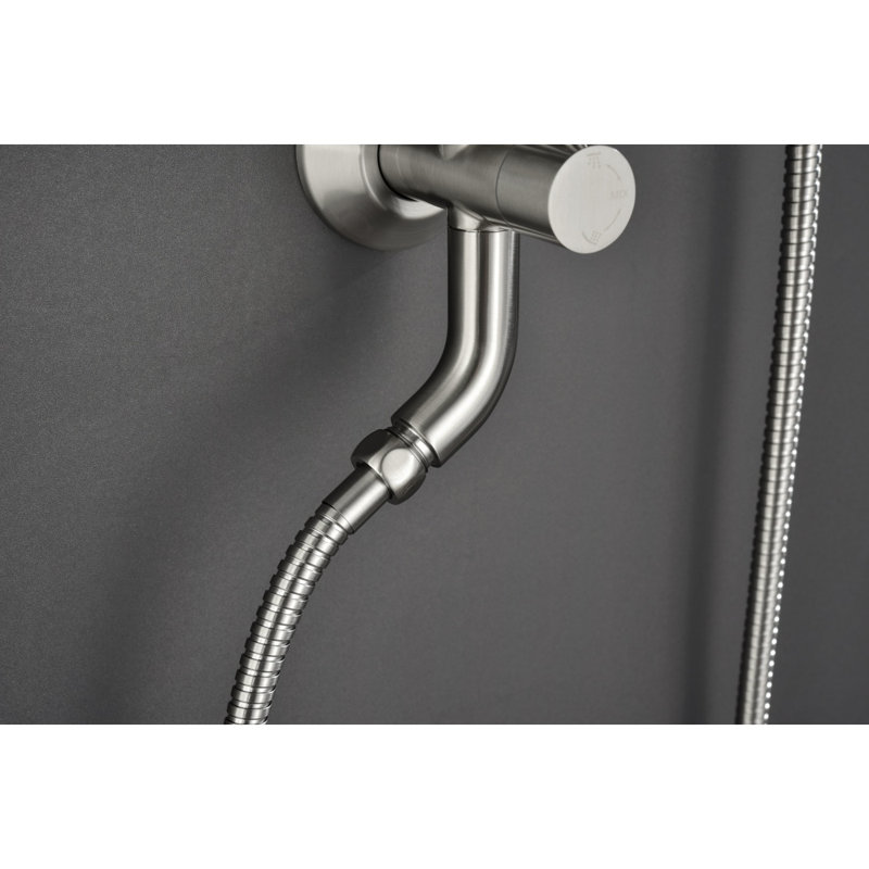 Système de douche Showerspas, avec pomme de douche à effet pluie de 10 po, douche à main à 4 fonctions, barre coulissante réglable et porte-savon