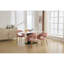 Chaise ergonomique en tissu rose pour de longues heures de siège rembourré de mousse-36144935