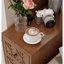 Table de bout avec 3 tiroirs, table de coin avec 2 tablettes ouvertes, table d'appoint haute pour chambre à coucher et coin-2058002470