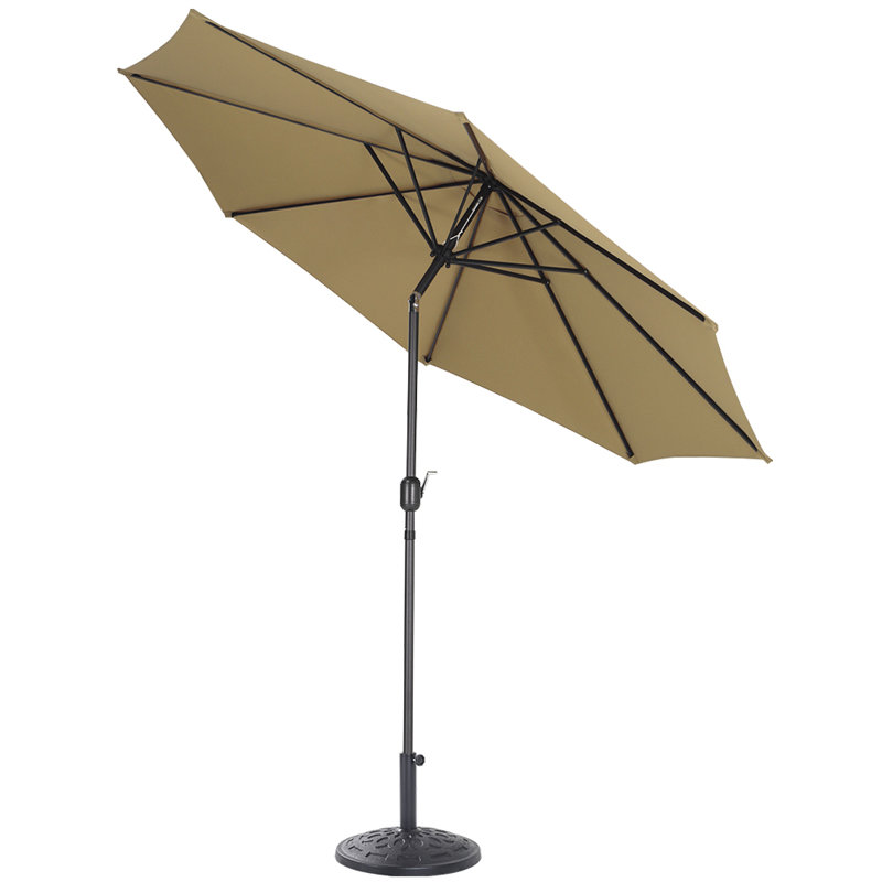 Aaroon 300cm Tilt Market Parasol, Khaki