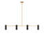 Lustre linéaire à quatre lumières Zentro-125544909-125544908