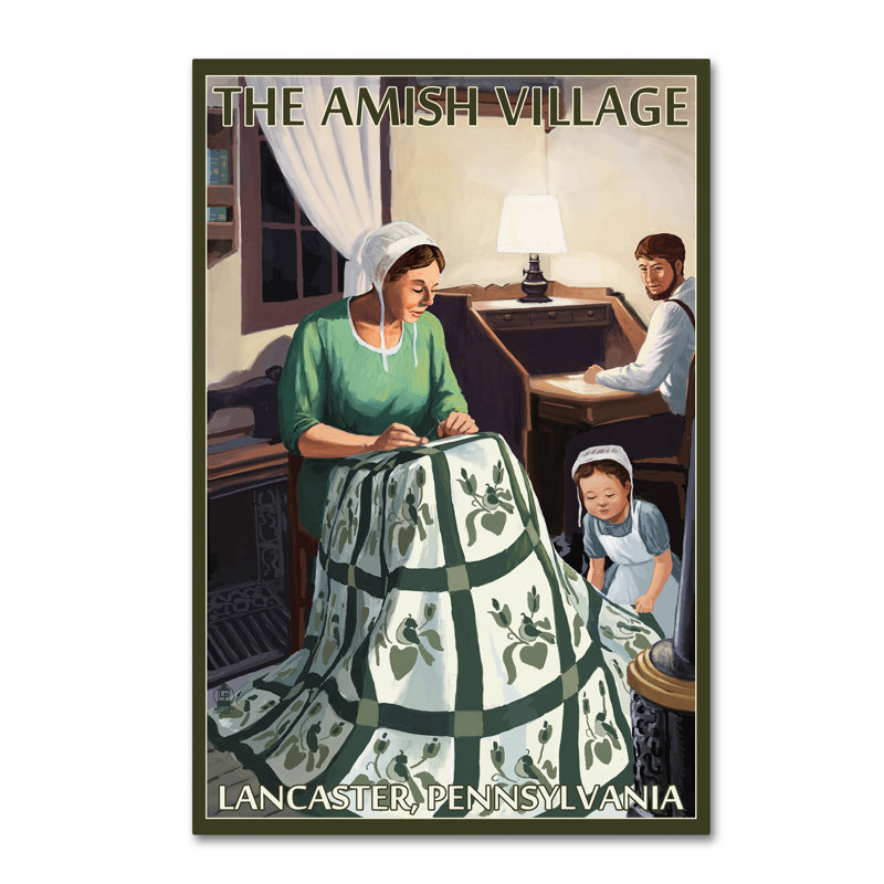 « amish », reproduction d’impression sur toile tendue, H 19 po x l 12 po x P 2 po