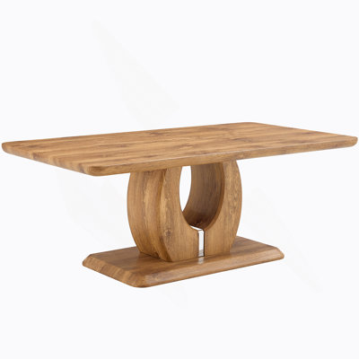 Modern simple luxury rectangular coffee table in wood colour. The computer desk. The game table.