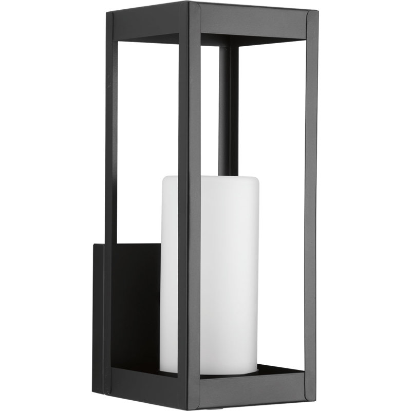 Luminaire à cloison d'extérieur noir Saida, Moyen