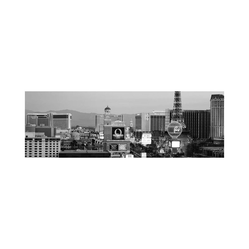 Las Vegas Skyline Cityscape - Wrapped Canvas Panoramic Print, 121.92 cm H x 40.64 cm W x 1.91 cm D
