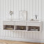 Ensemble de 2 tables de chevet avec armoire murale peu encombrante: tiroir, rangement ouvert, glissières à 3 sections, surface sculptée, anti-secousse, bricolage, pour chambre / bureau-182698798