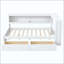 Lit de jour en bois avec tablettes de rangement, USB, DEL et 2 tiroirs-2048610236