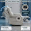 Fauteuil inclinable compact à bascule pivotant à 360 degrés pour adultes, idéal pour les petits espaces et la chambre de bébé, avec inclinaison réglable et repose-pieds-134385104