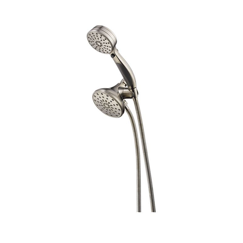 Pomme de douche double à fonctions multiples GMP avec Activtouch Universal, Acier inoxydable Brilliance
