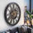 Wall Clock 36" Round Oversized for Living Room decor with Real Moving Gears America Collection-87147384
