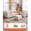 Canapé modulaire modulaire, canapé modulaire moderne à 5 places avec rangement caché, canapé modulaire Cloud avec éponge à rebond élevé, cadre rembourré en bois massif pour le salon, la chambre à coucher, beige