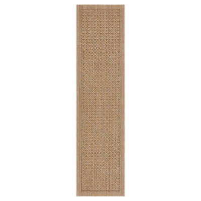 Grampian Beach Jacquard Weave Sisal With Latex Geometric Rug