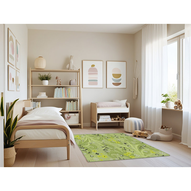 Floral Indoor Rug, Rectangle 3' x 5'